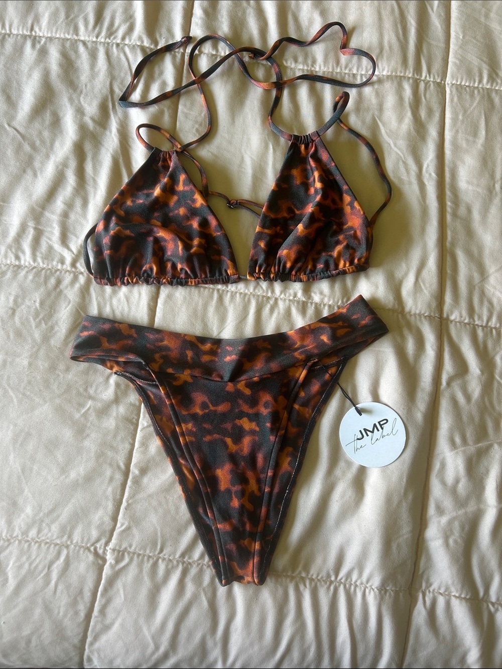 JMP The Label Brown & Black Animal Print Bikini Set